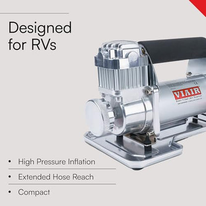 VIAIR 400P-RV/40047 Automatic Portable Compressor, Tire Inflator Kit, Air Compressor for RV, Truck, Jeep, and SUV Tires, Portable Air Pump Kit, RV Accessories, 150 PSI/2.30 CFM