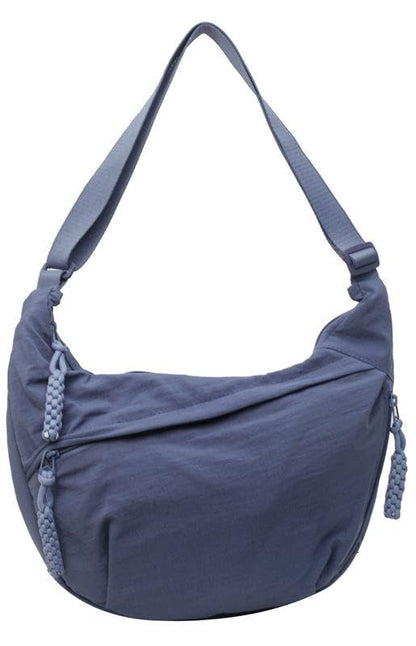 Nylon Crescent Crossbody Bag for Women Shoulder Tote Handbag Casual Sling Bag Dumpling Purse Bag for Outdoor Travel