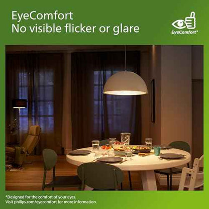 PHILIPS A19 Ultra Efficient Clear Dimmable LED Light Bulbs - Flicker-Free 60w Light Bulbs with EyeComfort Technology - Daylight 5000K - 800 Lumen - E26 Base - 8 Pack