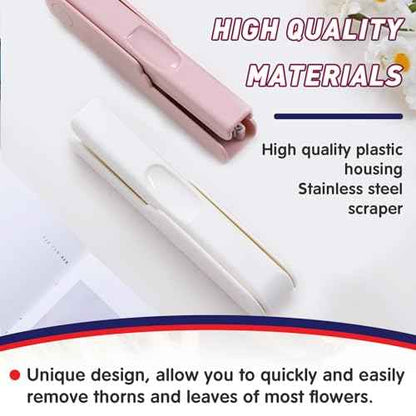 2 Pcs Rose Thorn Stripper Tool - Efficient Thorn Remover for Roses, Leaf Thorn Stripper, Flower Stem Cutter - Easy Rose Dethorner & Thorn Stripper Tool (Pink£¬White)