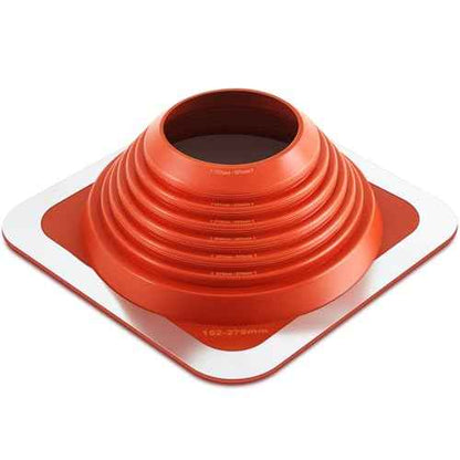 # 6 Od 4-3/4''-10' Chimney Boot Post for Metal Roof Silicone High Temp Metal Pipe Flashing Kit Roof Jacks Vent Boot for Houses Fits Pipe, Orange