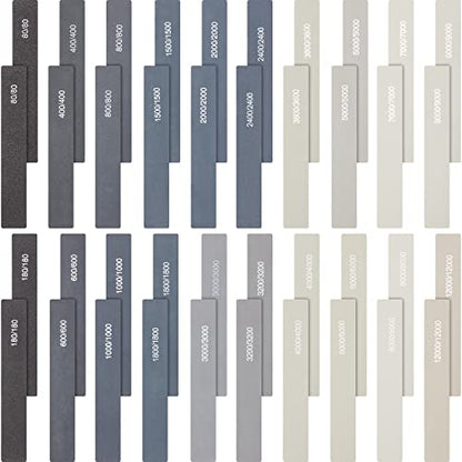 Honoson 40 Pcs Polishing Sticks Sanding Sticks for Plastic Models Metal Accessories Wood Buffing Tools Sandpaper Sanding Polishing Beginner Mini Finger Sander(Rectangle Style)