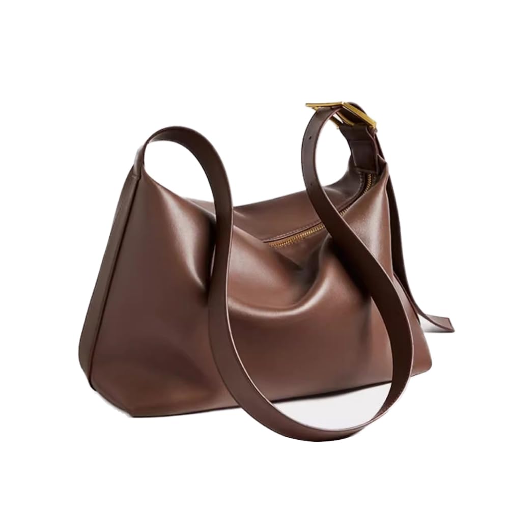 BOAWHNTR Sleek Leather Tote Bag for Women - Stylish & Durable, Large Capacity with Adjustable Straps, Perfect for Daily Use & Special Occasions - Elegant Design (Brown)