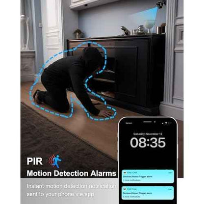 Hidden Camera-1080P HD WiFi Mini Camera Wireless for Indoor Security-Motion Detection & Auto Night Vision-Nanny Cam with Cloud & SD Storage-Magnetic Installation
