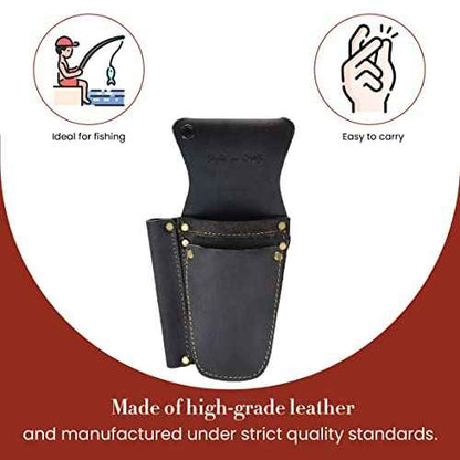 Style N Craft 70012-3 Pocket Dual Pliers & Single Tuna Spike Holder in Oiled Leather - Dark Brown