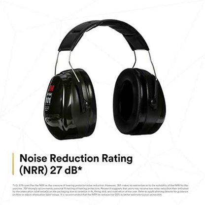 3M - CASH7A Peltor Optime 101 Over-the-Head Earmuff, Hearing Protection, Ear Protectors, NRR 27dB Green