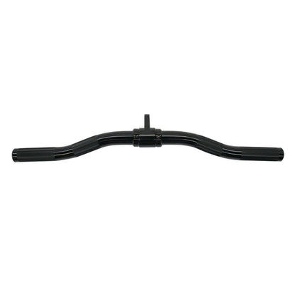 Gronk Fitness Aluminum Revolving Curl Bar Attachment for Functional Trainer Cable Machine | Black