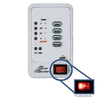 RecPro Tank Sensor Monitor Panel M21 | KIB Replacement | Panel Only | Level Sensor | Fresh Water or Holding Tank Level Sensor (White)
