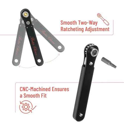 Bates Choice Mini Ratchet Set, 34 pcs, Cr-V Steel, 1/4" Low Profile Right Angle Screwdriver, 1/4 Bit Set, Red Storage Box, Screwdriver Bit Sets
