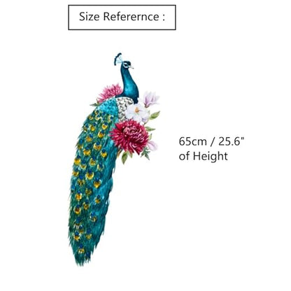 Peacock Wall Decals Peel and Stick,Peacock Wall Stickers Decor for Home Living Room Bedroom Bathroom,Peacock Wall Art Mural