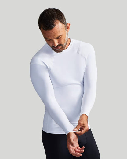 Tommie Copper Men's Pro-Grade Shoulder Support Shirt I UPF 50, Long Sleeve Compression Shirt, Upper Body & Posture Support