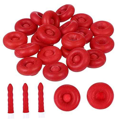 IMIKEYA 20pcs Nozzle Protective Cover Caulk Saving Caps Caulk Tip Covers Sealer Saver ing ing Sleeves Sealing Emulsion Red Glass Protective
