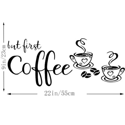 But First Coffee Vinyl Wall Decal Sticker for Coffee Shop Decoration Kitchen Home Wall Art D?cor