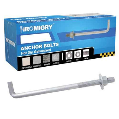 1/2¡± x 10¡± Concrete Anchor Bolts (25 Pack) L Shaped, Hot-Dip Galvanized
