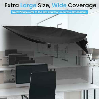 Adjustable Office Cubicle Desk Shade ?Blocks Light and Visual Distractions,70" Extra-Large Portable Shade for Office Cubicles and Desks