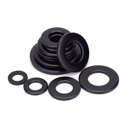 5/16'' (50 Pack) Stainless Steel Flat Washers, 3/4" OD, Black Oxide Metal Washers for Screws and Bolts
