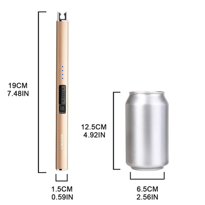 ARECTECH Electric Candle Lighter with Type-C Cable Birthday Gift for Man Women Wife Rechargeable Plasma Arc Lighters for Candle Camping Kitchen Stove Gold