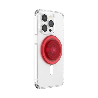 PopSockets Phone Grip for MagSafe with Kickstand, Magnetic Stand, Swappable Top, Secure Hold for iPhone MagSafe Cases, Phone & Tablet Grip - Clear