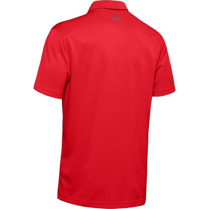 Under Armour Men's Tech Golf Polo, Red (600)/Graphite, X-Small