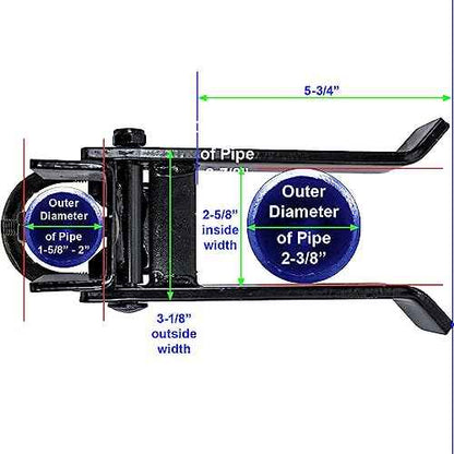 2-3/8" Strong Arm Single Gate Latch (Black)