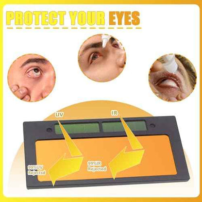 Auto Darkening Welding Lens, Shade 10 True Color Welding Lens Gold 2x4 1/4 Welding Lense for Sugar Scoop Welding Hood or Pancake Welding Hood (Len Inside the Gloves)