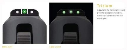 SIG SAUER X-RAY3 Enhanced Visibility 3-Dot Tritium Square Notch Day/Night Pistol Sights | High-Contrast Green #6 Front Sight & Blacked-Out #8 Rear Sight, Compatible with Sig Sauer Pistols