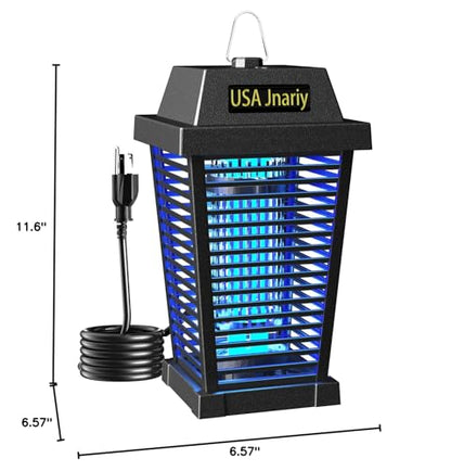 USA Jnariy Bug Zapper Outdoor Indoor, 4200V High Power Electric Mosquito Zapper, Fly Zappers, Mosquito Killer,3 Prong Plug, 5ft Power Cord Fly Insect Killer Trap Lantern
