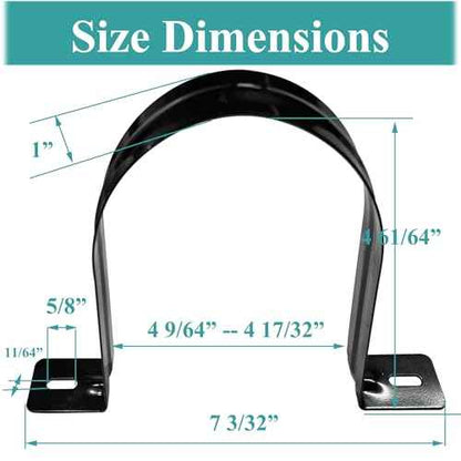 Dust Collection Hose and Pipe Holder Adjustable Hangers Bracket, Don¡¯t Broken Like Plastic After Long Time, Durable Spray Iron, 5 PCS (Black, 4 Inch)