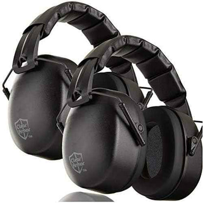 ClearArmor 2 Pack - Safety Shooting Ear Muffs Hearing Ear Protection - 31.5 dB SNR Noise Reduction - Comfortable Earmuffs that Work for Hunting, Gun Range, Mowing