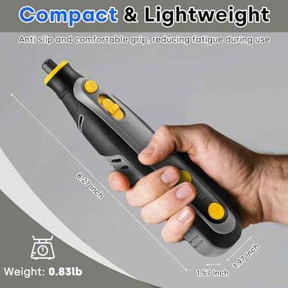 Enventor Cordless Rotary Tool, 8V Power Rotary Tool Kit with 123pcs Accessories, 5-Speed 30000RPM, USB Charging, Multi-Purpose Mini Rotary Tool for Sanding, Polishing, Engraving, Drilling, DIY Crafts