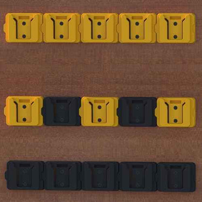 Battery Rack Compatible with DeWalt 20V Battery Holder, Battery Garage Tool, for Dewallt 20v Tools, Wall Displlackay Hook Holder (20PCS, Black)