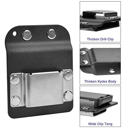 iGuerburn Drill Belt Holder - Tactical Drill Clip for Tool Belt, Clip-on Drill Hook for Drill Driver | Fits Up to 2" Tool Belt