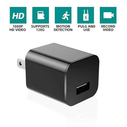DUVIX Mini Camera with 64G Card 1080P Small Security Camera Charger with Motion Detection for Indoor (No WiFi)