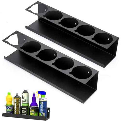 2 Pack Five Cans Wall-Mounted Steel Aerosol Spray Can Holder, Spray Paint Can Holder for Garage and Workspace