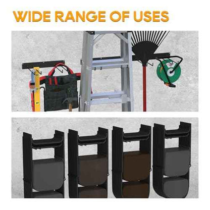Folding Chair Storage Rack ? Heavy-Duty Wall Mount Hanger for Garage, Yard, Lawn Chairs ? Solid Metal, Holds 240 lbs ? Space-Saving Organizer for Camping & Beach Chairs (4)