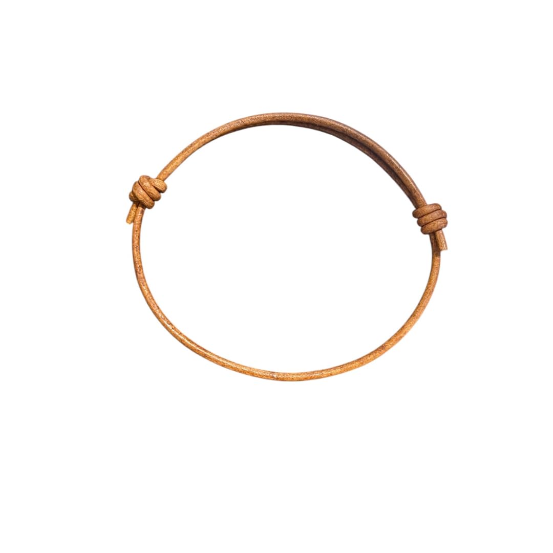 2 mm Men Genuine Leather Bracelet - Handmade Adjustable Cuff, Mens Minimalism Leather Wrap Wristband, Simple Accessories, Premium Leather, Women Gift To Boyfriend, Pulsera Hombre (Distressed)