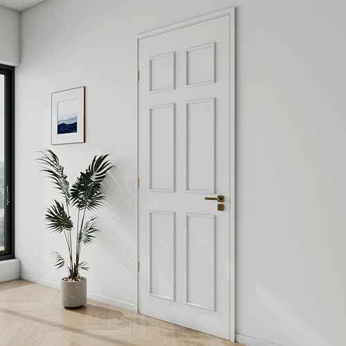 1 Set Peel and Stick Door Moulding Kit 3-Layer Premade Door Panels Molding Trim Self Adhesive 3D Trim for Mirror Window Frame Decor (Top 9"x10" Middle 9"x24.8" and Bottom 9" X 24.8")