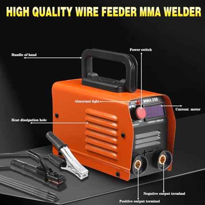 MMA250 Stick Welder Machine Mini Home Welding Machine, IGBT Inverter Welding Machine, Cooperative Control, Safety Protection, Suitable for Beginners