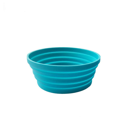 Ecoart Silicone Expandable Collapsible Bowl for Travel Camping Hiking, Blue (1 Pack)