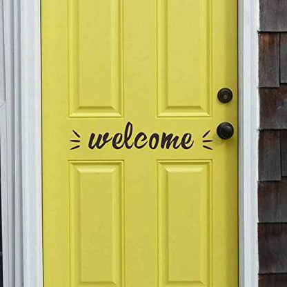 2 Sheets Welcome Sign Stickers - Peel & Stick Vinyl Decals for Front Door, Welcome Letters, Entryway, Office, Bedroom & House Doors
