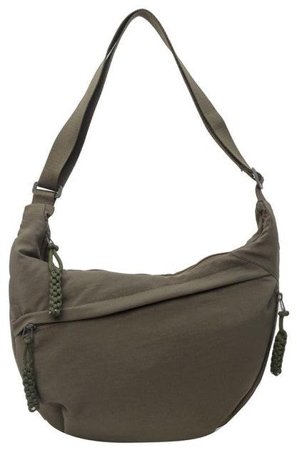 Nylon Crescent Crossbody Bag for Women Shoulder Tote Handbag Casual Sling Bag Dumpling Purse Bag for Outdoor Travel