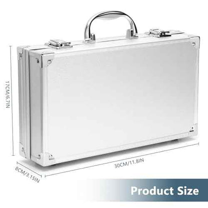Aluminum Tool Box Portable, Lockable Handle Portable Medicine Chest Organizer Aluminum Briefcases for Men