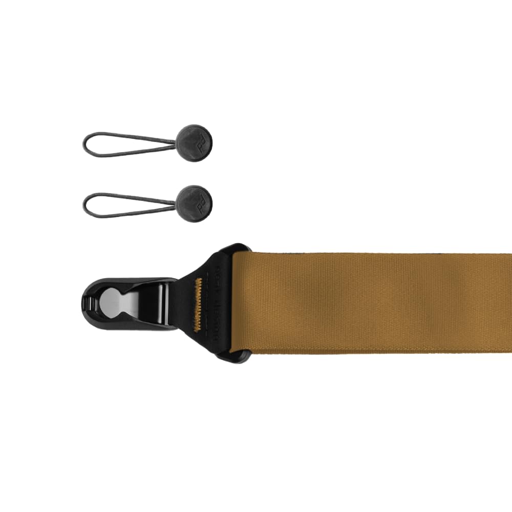 Peak Design Slide Lite Camera Strap, Coyote, Configurable as a Sling, Neck or Shoulder Strap, Quick Release and Connection, Smooth and Grippy Side, Camera Straps for Photographers, 200 lb Capacity