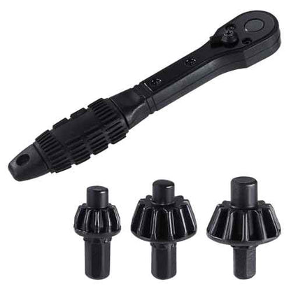 Drill Chuck Ratchet Key Wrench Spanner, Premium 2 in 1 Universal Double Head Chuck Ratchet Spanner Practical Clamping Press Tool Suitable for Electric Drills Power Tools Replacement