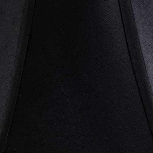 GO&SO Black Bell Lamp Shades Set of 2 (Petal Edge Braid) Scalloped Lamp Shade,6"Top x 13"Bottom x 10.6"Vertical Height (Spider) Replacement Lamps Shades for Table Lamp,Floor Lampshade,Easy Assembly