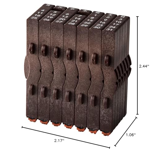 Shachihata GRJ-5ACJ Rubber Stamp Consolidated Numbers Stamp Perpetual Calendar Japanese
