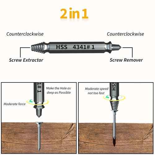 Gifts for Men ? Stripped Screw Extractor Set ? Father¡¯s Day Gifts from Wife, Daughter, & Son ? Easy Out Extractor Set for Nuts, Screws & Bolts ? Perfect Husband & Birthday Gifts (Silver (Pack of 6))