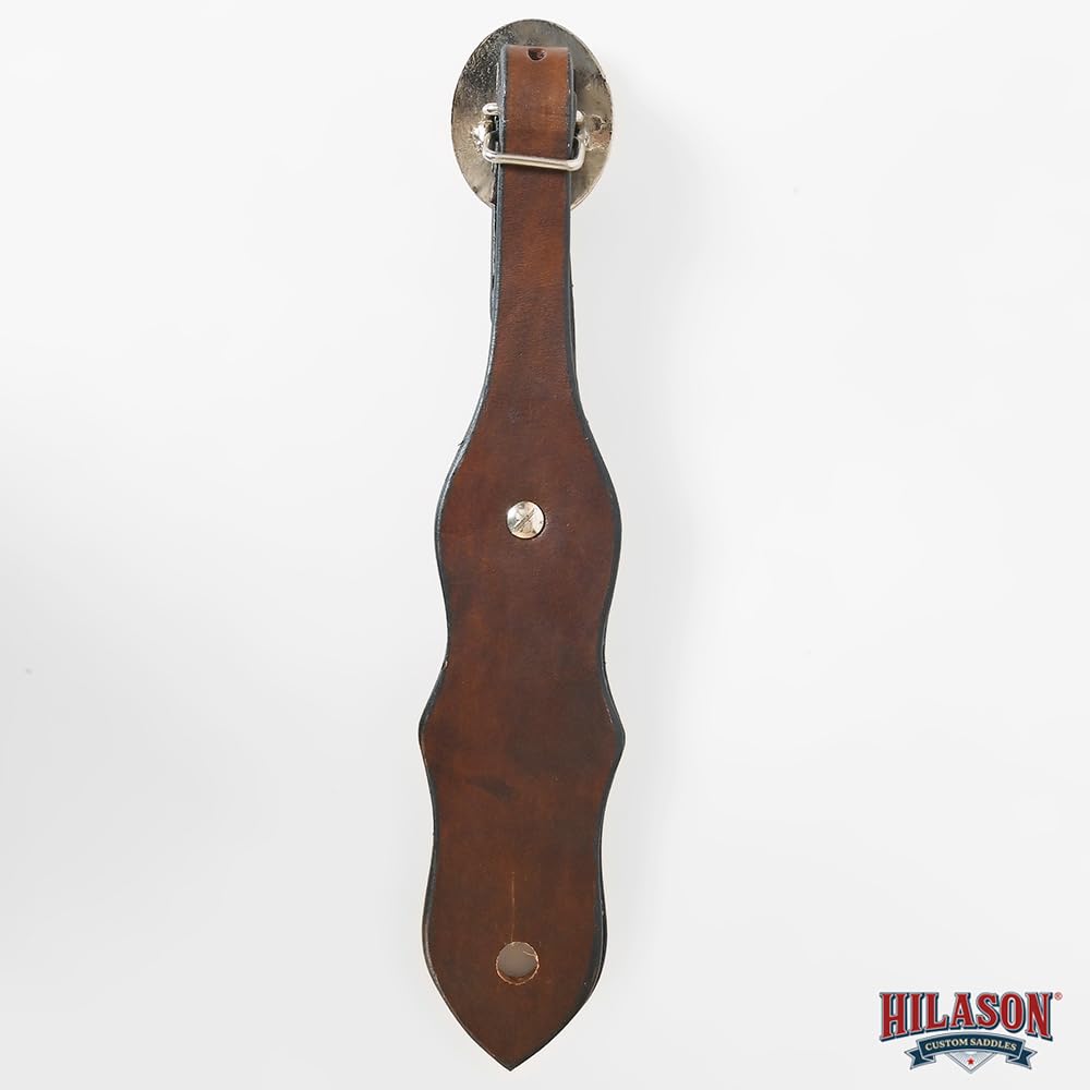 HILASON Dark Brown 8" Slobber Straps for Rein-Water Loop Ties Quick Change Buckle | Horses Leather Strap