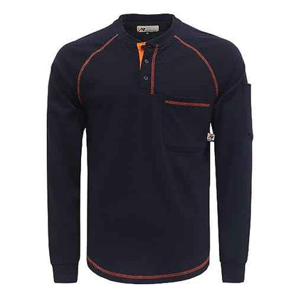 VATRENUS FR Shirts Henley 5.5oz 100% Cotton Flame Resistant Long Sleeve T-Shirts