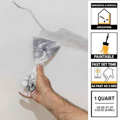 SIKA Sikacryl Ready-Mix Concrete Patch, Gray, Textured, 1 qt (6 Pack) - Durable Repair for Spalls and Cracks in Concrete and Masonry, Easy Cleanup, Acrylic-Based
